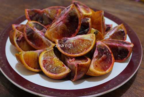 Oranges sanguines pour le petit déjeuner façon Djef-S'hour et dessert ramadan 2020