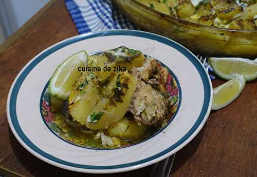 POMMES DE TERRE AU FOUR AU POULET( BATATA FEL KOUCHA )