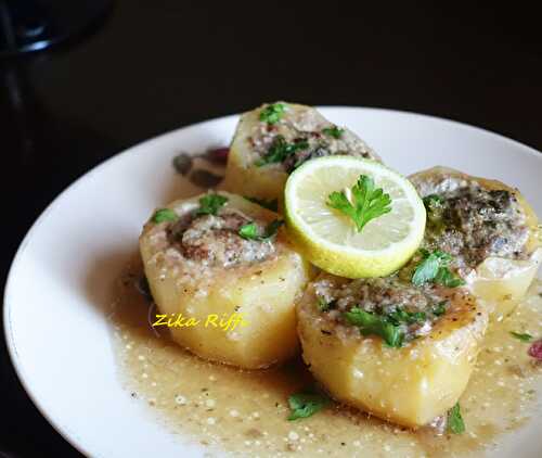 POMMES DE TERRE FARCIES AU VEAU AU FOUR ( BATATA MAHCHIA FEL KOUCHA ) 2