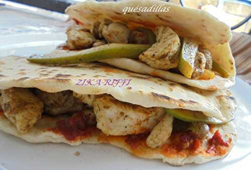 QUESADILLAS MEXICAINES AU POULET ET LEGUMES