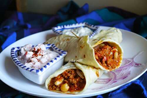 RECETTE BURRITOS CHILI CON CARNE AU BOEUF HACHE