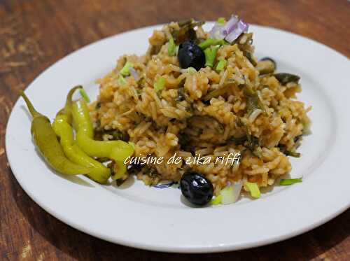 RIZ AUX EPINARDS SAUVAGES ( RAWZ BEL SELK )