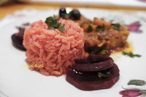 RIZ ROSE POUR OCTOBRE ROSE AU POISSON SAUCE TOMATE