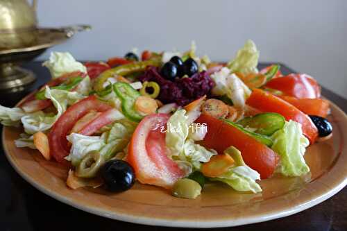 SALADE DE CRUDITES ALGERIENNE DES BEAUX JOURS