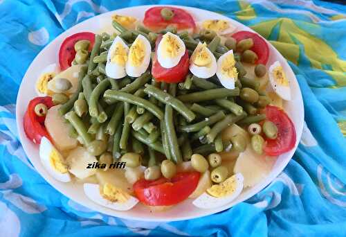 SALADE DE HARICOTS VERTS FRAIS-VINAIGRETTE A L'AIL