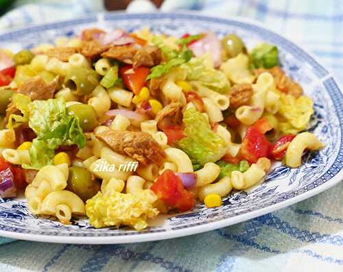 SALADE DE PÂTES ( COQUILLETTES ) AU THON SAUCE TOMATE