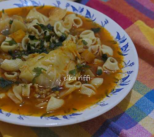 Soupe de lentilles au chou-Ramadan 2020