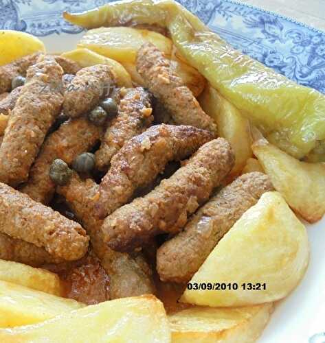 TAJINE EL MERGUEZ  AUX CÂPRES DE GRAND MERE ( 1 )