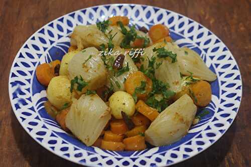 TORCHI BESBES- FENOUIL-CAROTTES ET POMMES DE TERRE A LA CHARMOULA AU VINAIGRE