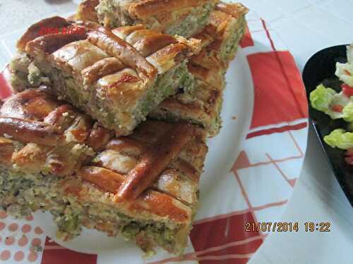 TOURTE  VIANDE HACHÉE-PETITS POIS ET FROMAGE DE GUIGA