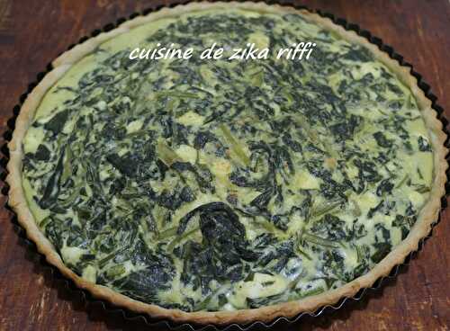 QUICHE AUX EPINARDS ET A LA  BROUSSE