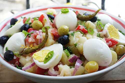 SALADE DE POMMES DE TERRE AUX ŒUFS DURS ( SLATA BATATA )- PLAT UNIQUE