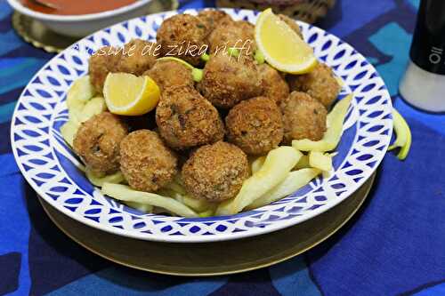 CROQUETTES DE POISSON ( MERLAN ) AU BOULGOUR ET OIGNONS VERTS