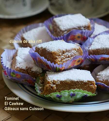 Gâteaux Aux Cacahuètes Sans Cuisson- Tominet El Kawkew