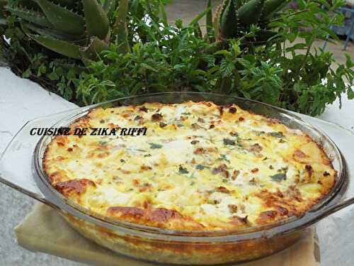 GRATIN DE POMMES DE TERRE À LA VIANDE HACHÉE ET AU BROCCIU MAISON