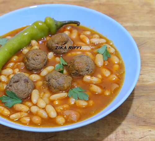 LOUBIA FASSASSA BEL KAABER- HARICOTS BLANCS FRAIS AUX BOULETTES D'AGNEAU