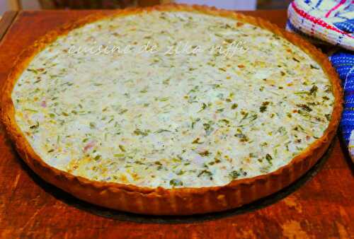 QUICHE AU PERSIL - THON - CRÈME ET PARMESAN