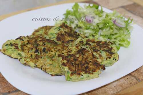 CRÊPETTES AUX COURGETTES ET POMMES DE TERRE AU PARMESAN