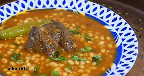 LOUBIA ALGERIENNE- RAGOÛT DE HARICOTS BLANCS AU BŒUF