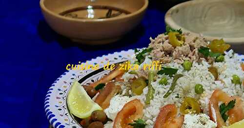 SALADE DE RIZ AU THON ET RICOTTA AUX LÉGUMES FRAIS DE SAISON SANS MAYONNAISE