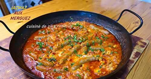 JAZMAZ- PETIT DEJEUNER TURC AUX PIMENTS FORTS ET MERGUEZ- CUISINE FACILE