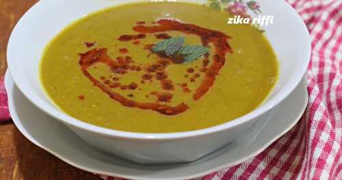 SOUPE DE LENTILLES CORAIL À L'EGYPTIENNE-BEL TACHA-CORIANDRE ET PAPRIKA-CHORBA ADAS- شربة عدس بالطّشّه