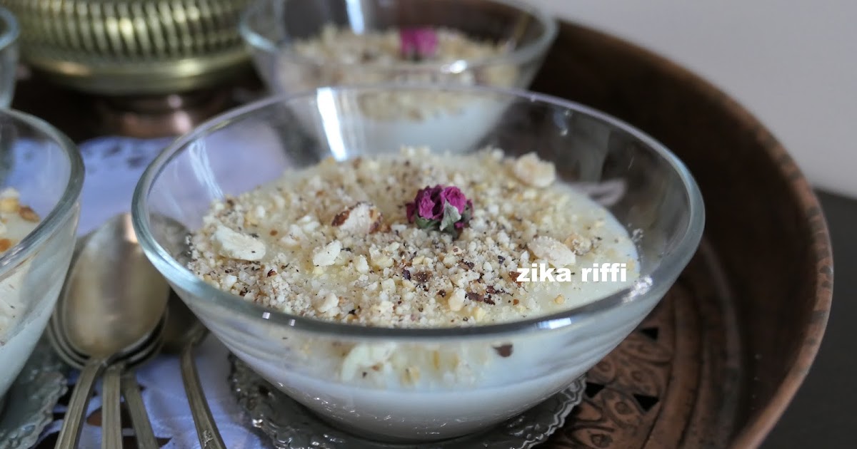 CRÈME DE RIZ À LA HALVA TURQUE ( HALWET TORK OU CHAMIA ) AU GÉRANIUM