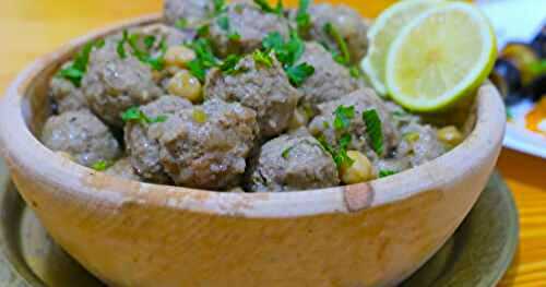 TAJINE EL KEFTA AU VEAU - POIS CHICHES- SAUCE BLANCHE CANNELLE ET CITRON