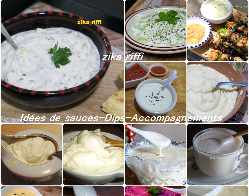 IDEES DE SAUCE POUR ACCOMPAGNEMENT- TARTINADES- DIPS ET TAPAS