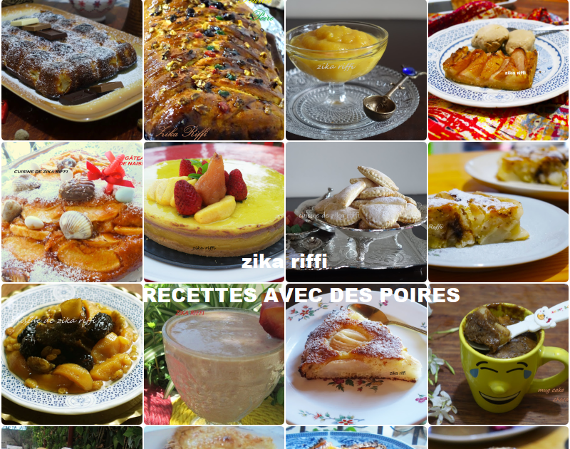 DES RECETTES AVEC DES POIRES