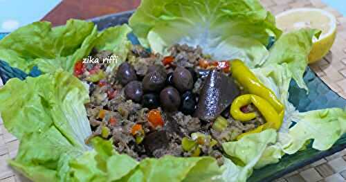 SALADE D'AUBERGINES VINAIGRETTE À L'AIL DE MAMAN- ENTRÉE CHAUDE