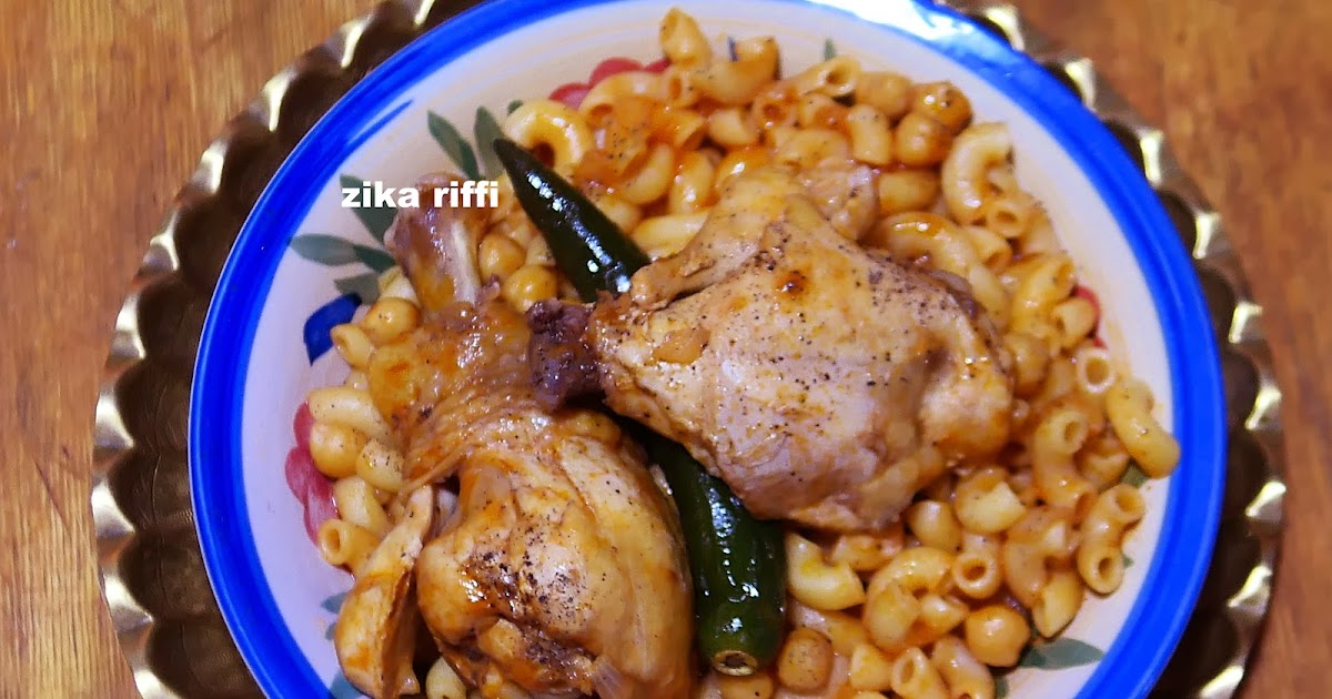 MACARONIS À L'ARABE FAÇON GRAND-MÈRE AU POULET FERMIER ET POIS CHICHES- MAKAROUNA ARBI