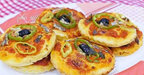 MINI PIZZA AUX ANCHOIS- POIVRON- PIMENT FORT- PÂTE AU LAIT EN POUDRE ET MIEL