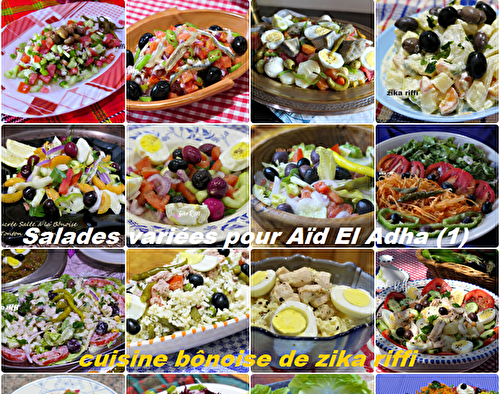 IDÉES DE RECETTES DE SALADES VARIÉES OU CONPOSÉES POUR ACCOMPAGNEMENT DE GRILLADES ET BARBECUE