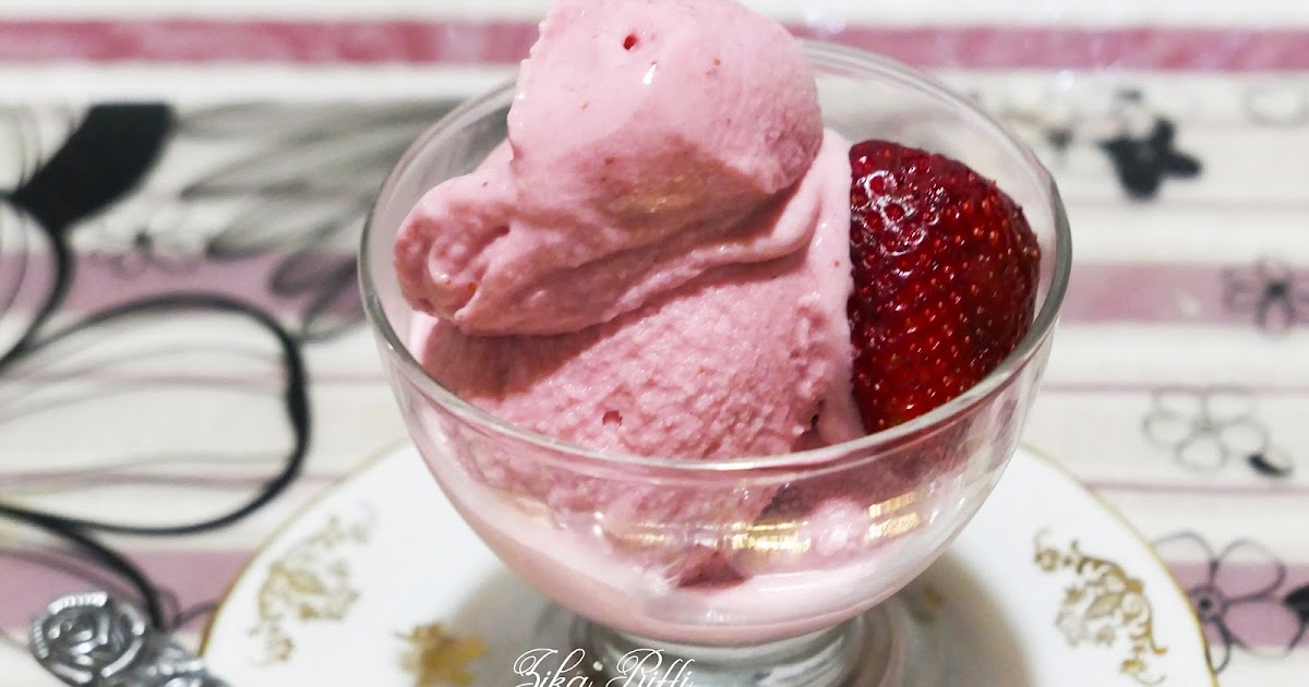 SORBET AUX FRAISES ET CRÈME FRAÎCHE