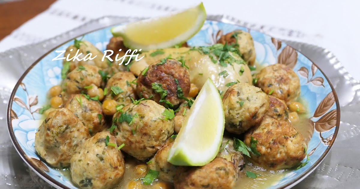 MCHAÏMCHA- SPÉCIALITÉ BÔNOISE- PLAT DE FÊTES AUX BOULETTES PANÉES AUX ŒUFS- SAUCE BLANCHE AUX POIS CHICHES