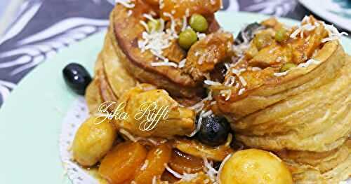 VOL AU VENT À LA DAUBE AU POULET- VIANDE DE VEAU DE LAIT ET CHAMPIGNON 