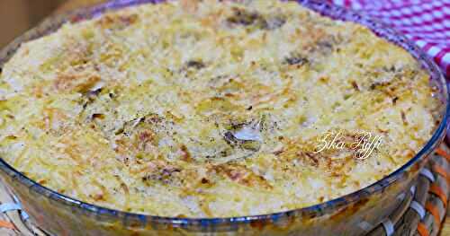 GRATIN SPAGHETTIS SAUCE MORNAY - CREME FRAÎCHE ET PARMESAN