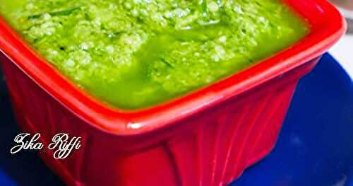 PESTO DE CORIANDRE FRAÎCHE AUX AMANDES ET PARMESAN