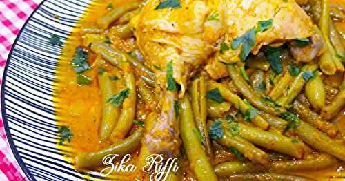 MIJOTÉ DE HARICOTS VERTS ET CUISSES DE POULET (LOUBIA KHADRA MARKA)