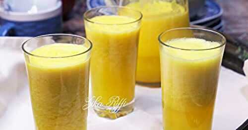 MILKSHAKE BANANE- PÊCHE JAUNE- CANTALOUP- ABRICOTS AU SKYR ET AU MIEL