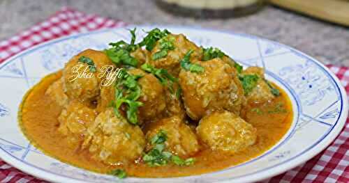 TAJINE KEFTA OU BOULETTES PANÉES AU PARMESAN EN SAUCE AU VINAIGRE