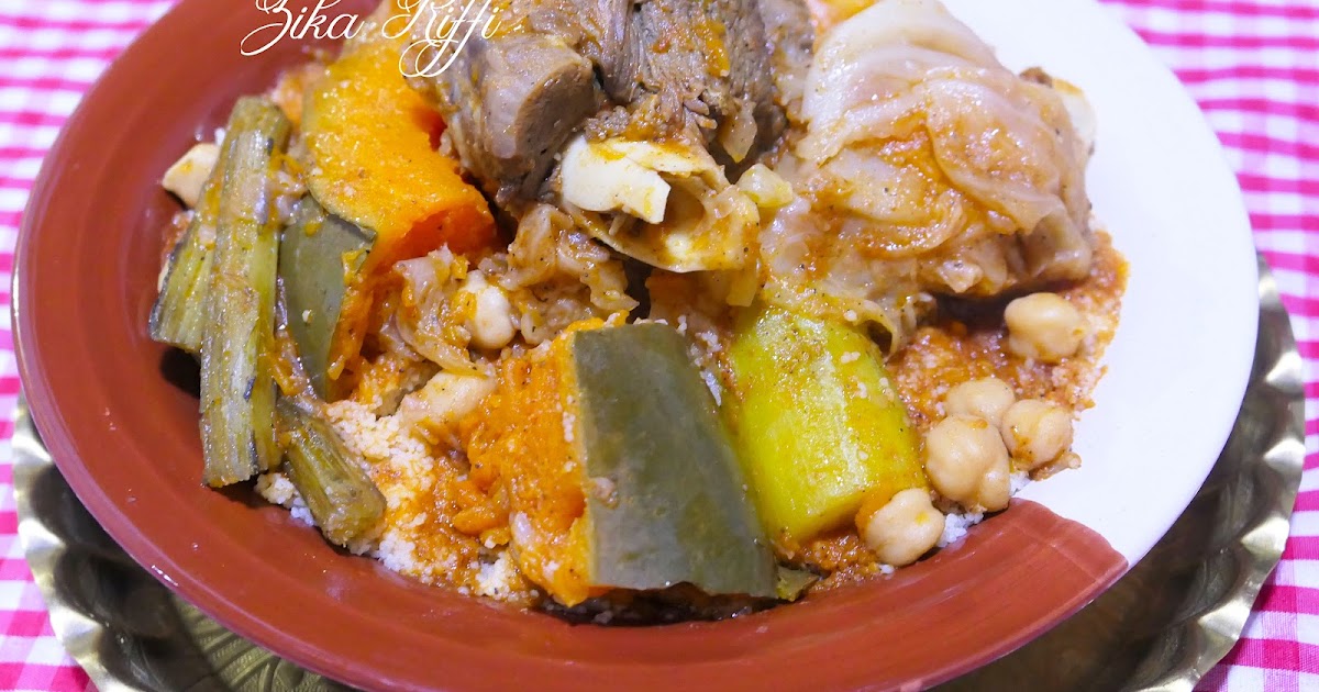 COUSCOUS SAUCE ROUGE À L'AGNEAU AUX CARDONS SAUVAGES (KHOURCHEF) ET LÉGUMES DE L'AUTOMNE