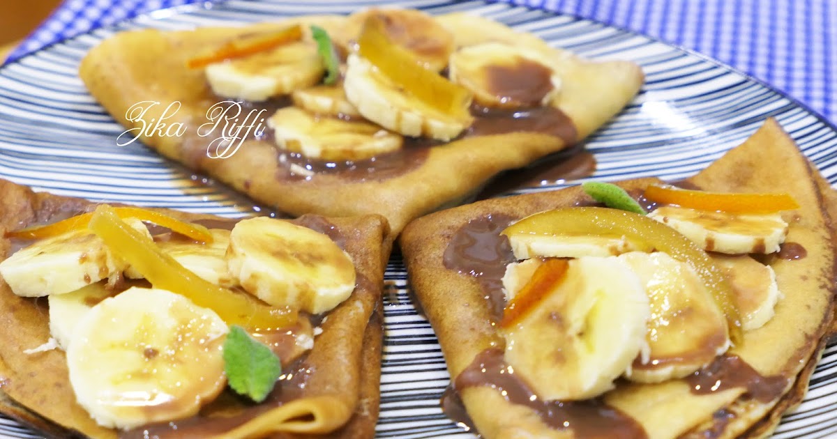 CRÊPES PARTY- BANANE- SAUCE CHOCOLAT ET ZESTES D'AGRUMES CONFITS POUR LA RENTRÉE