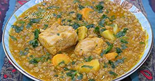 PLATS DE LENTILLES VERTES AU VEAU DE LAIT (MARKA 3DESS)