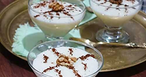 RIZ AU LAIT CREMEUX AU MAHLEPI- MAÏZENA- NOIX ET CANNELLE