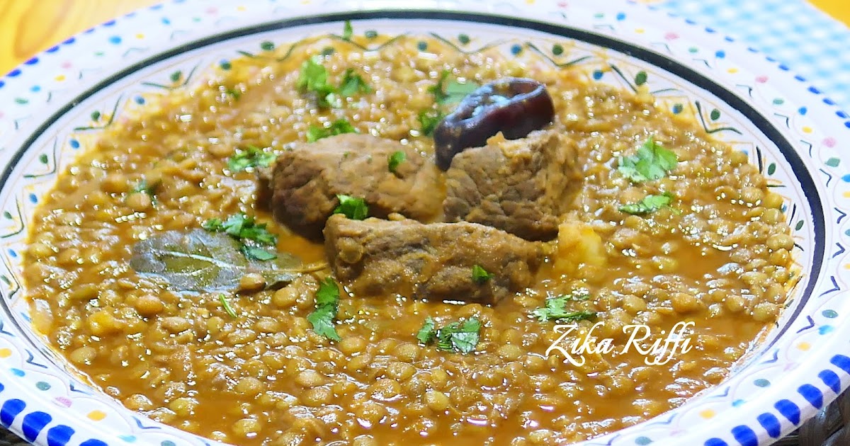 RAGOÛT DE LENTILLES VERTES AU VEAU À L'ALGÉRIENNE