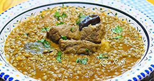RAGOÛT DE LENTILLES VERTES AU VEAU À L'ALGÉRIENNE