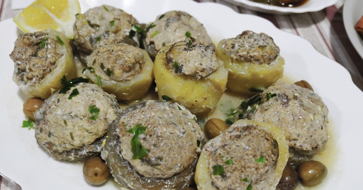 DOLMA KARNOUN W BATATA- ARTICHAUTS ET POMMES DE TERRE FARCIS-SAUCE BLANCHE-CANNELLE ET CITRON