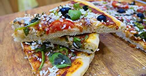 FOUGASSE-PIZZA AU BASILIC ET ANCHOIS